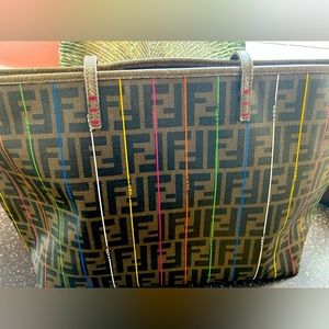 Fendi Tabacco Zucca Tote Medium Canvas Tote